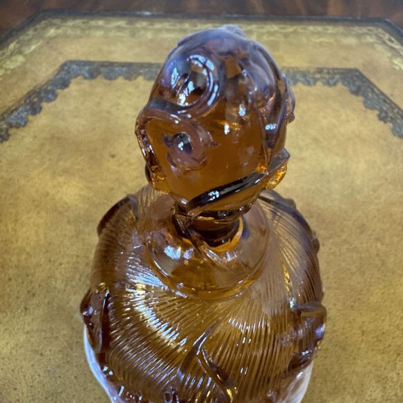 Fenton Glass‎ Cameo Opalescent Amber Lily Of the Valley 6” Bell Vintage 1980s - Picture 3 of 5